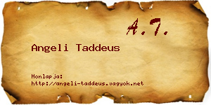 Angeli Taddeus névjegykártya